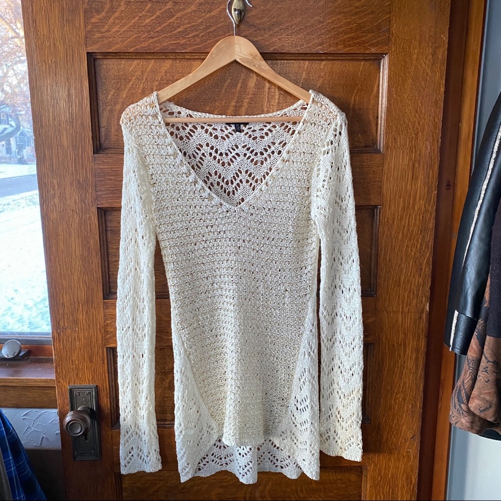 Beautiful boho crocheted sweater